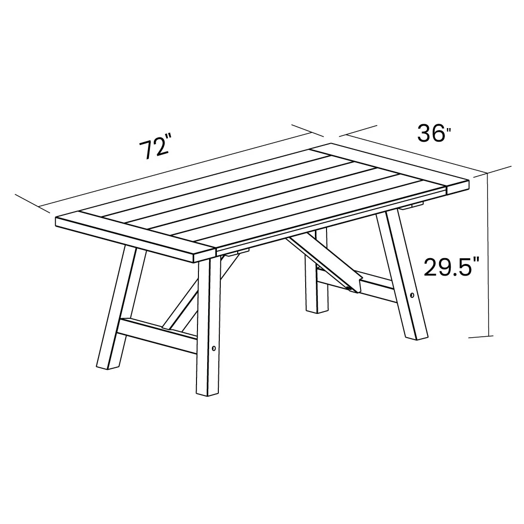 Cascais 72" Rectangular Dining Table - Image 58