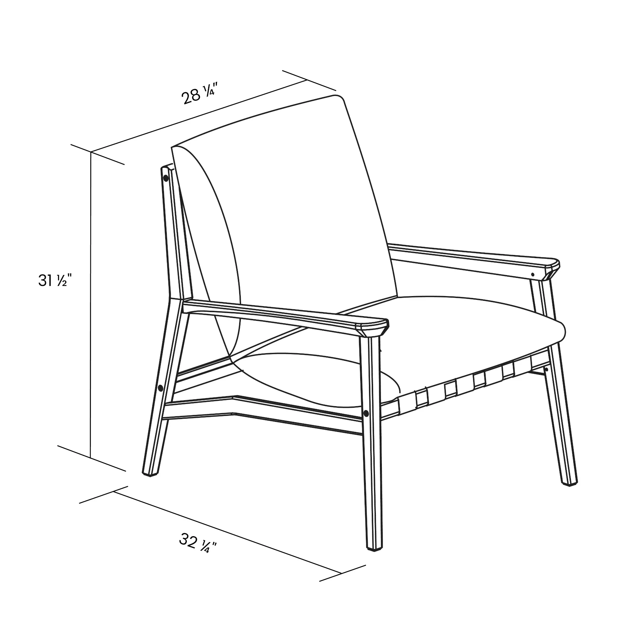 Mid Century Lounge Chair + Ottoman - Image 63