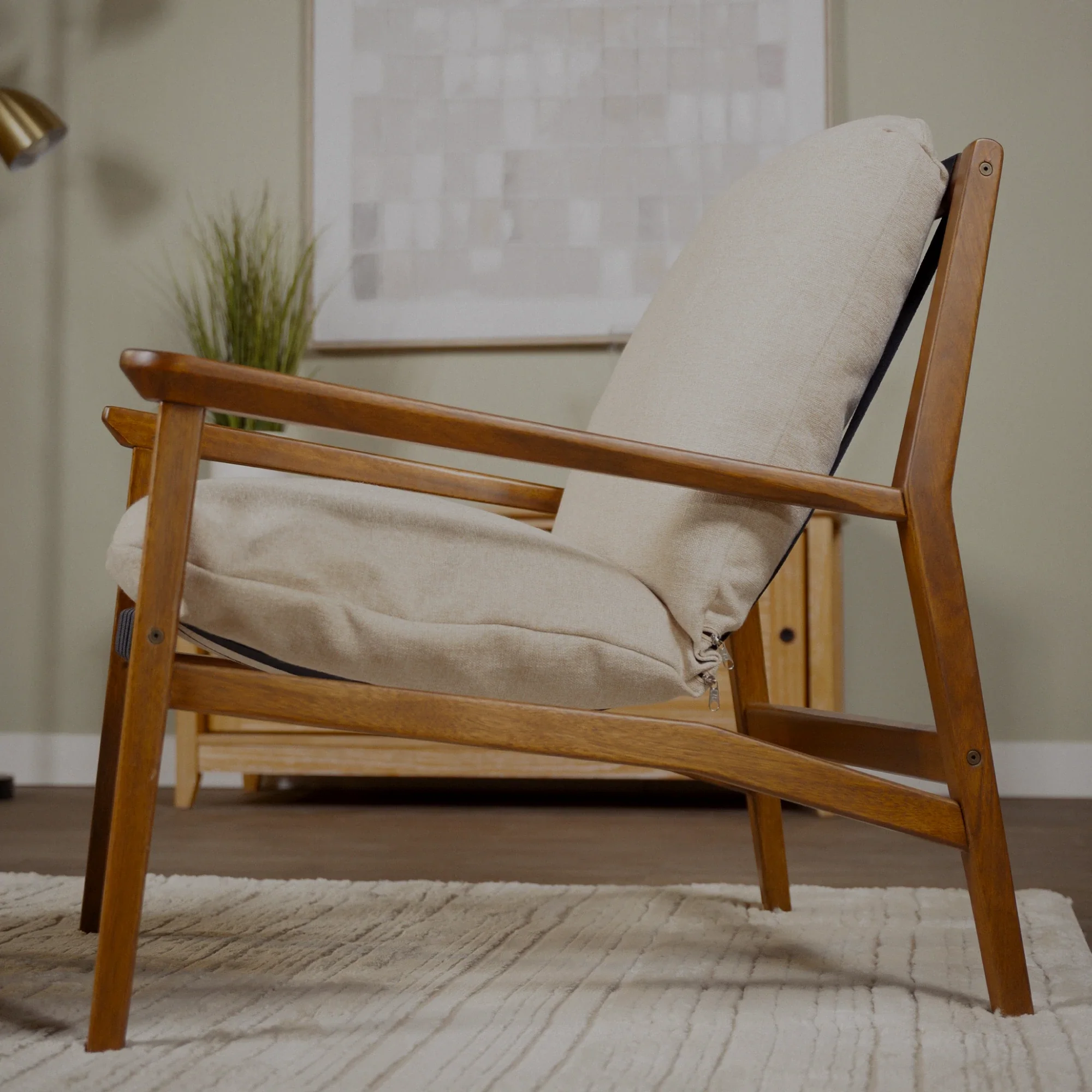 Mid Century Lounge Chair + Ottoman - Image 87