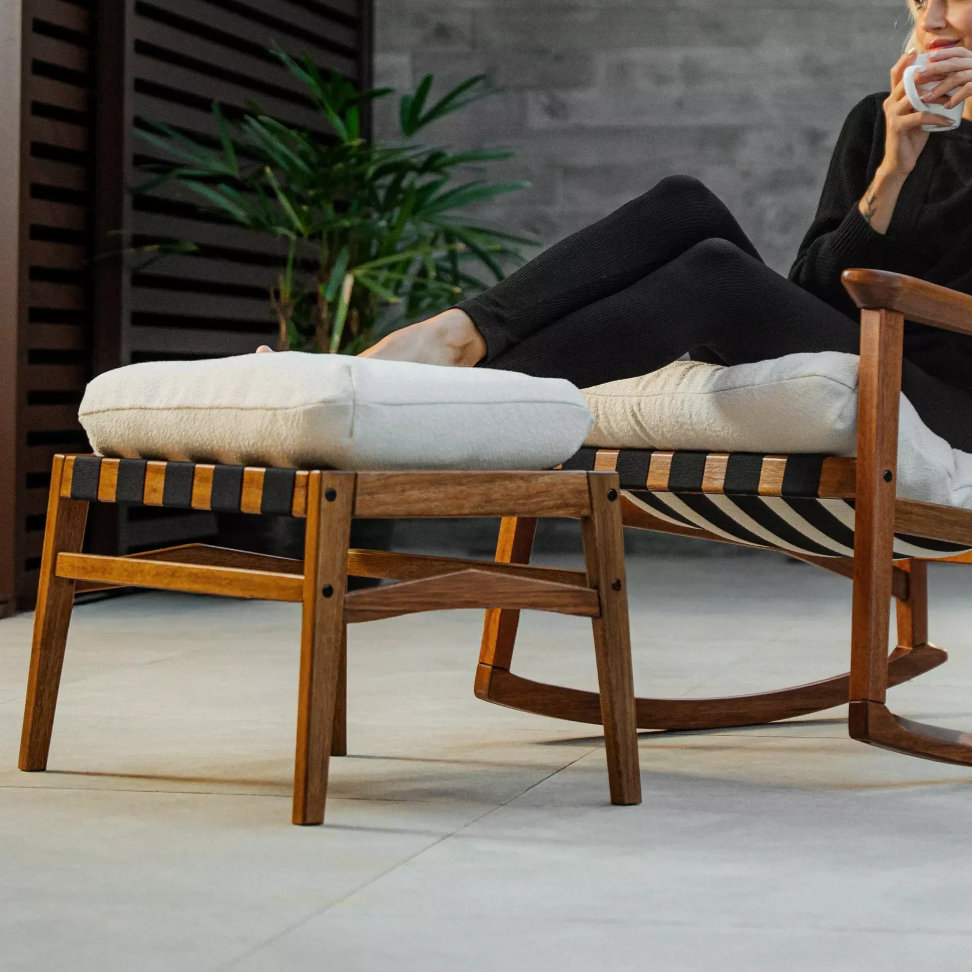 Mid Century Ottoman - Image 3