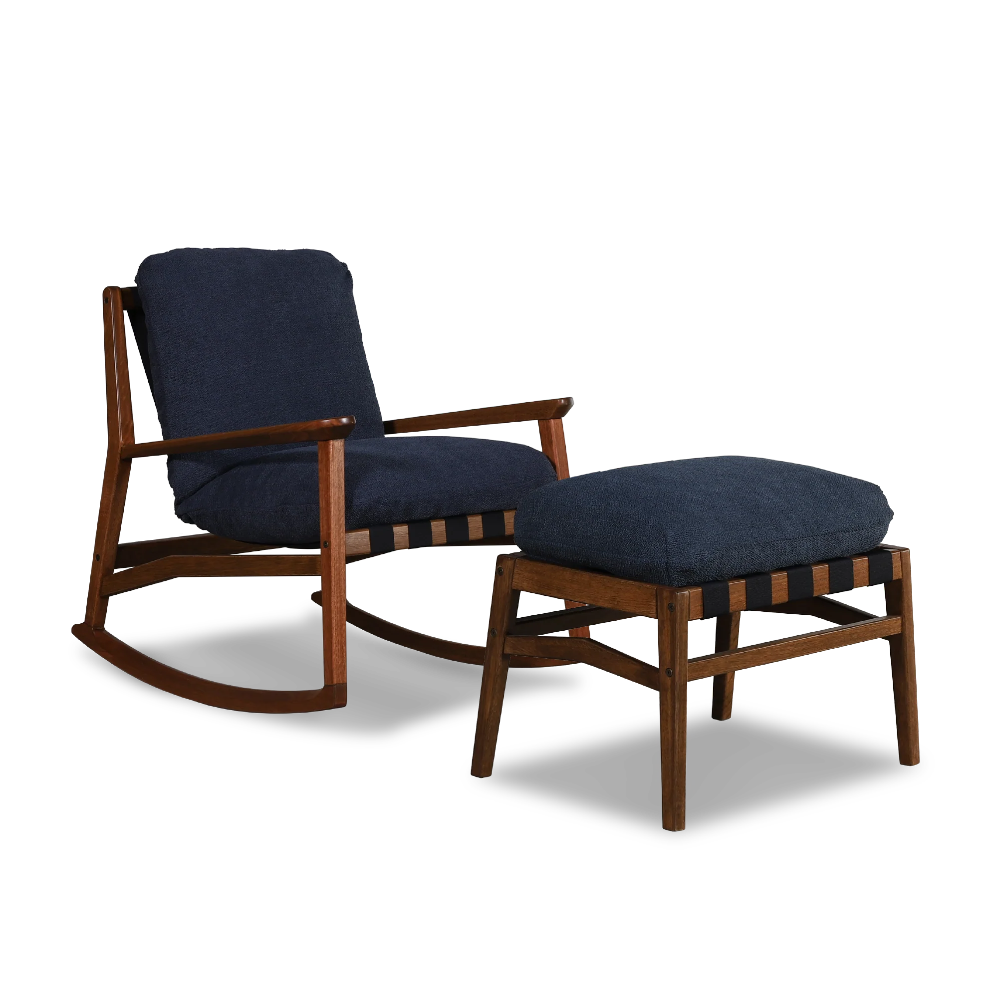 Mid Century Rocking Chair + Ottoman - Image 134