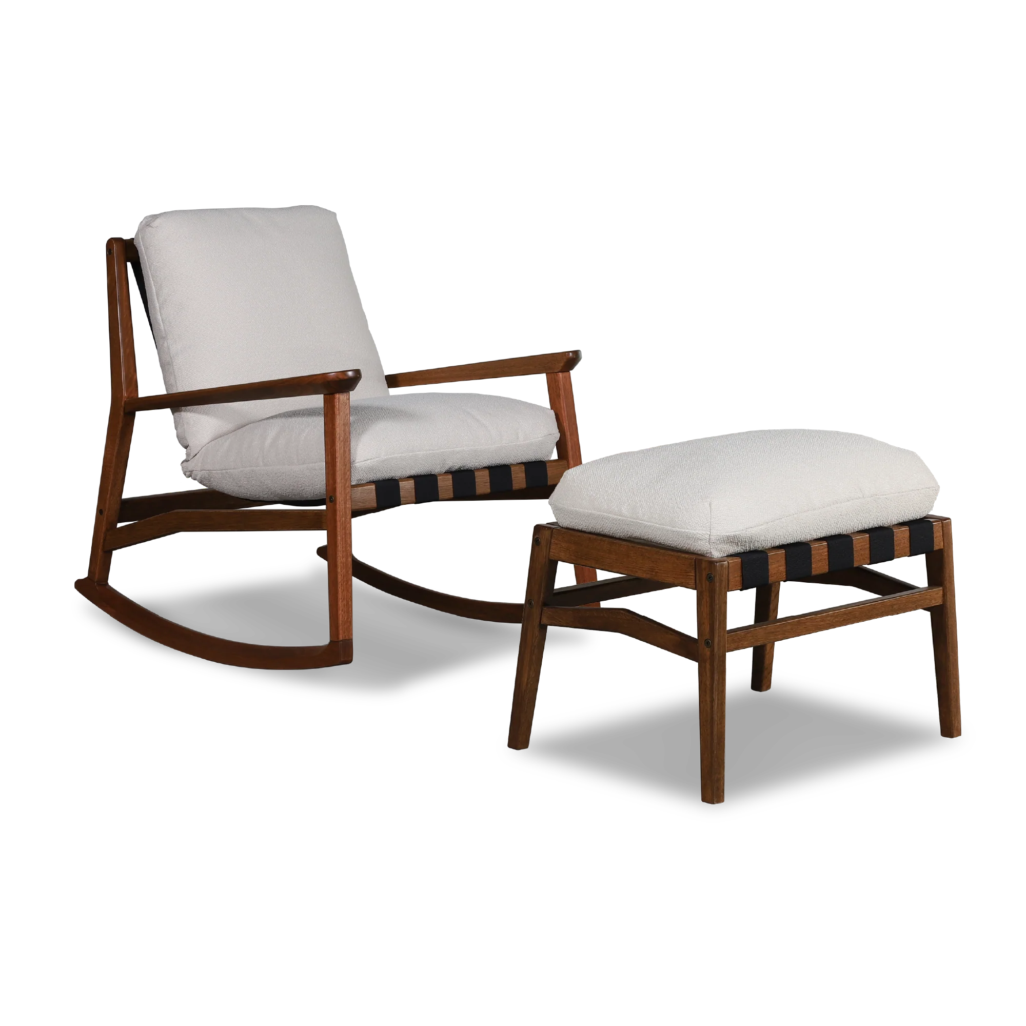 Mid Century Rocking Chair + Ottoman - Image 138