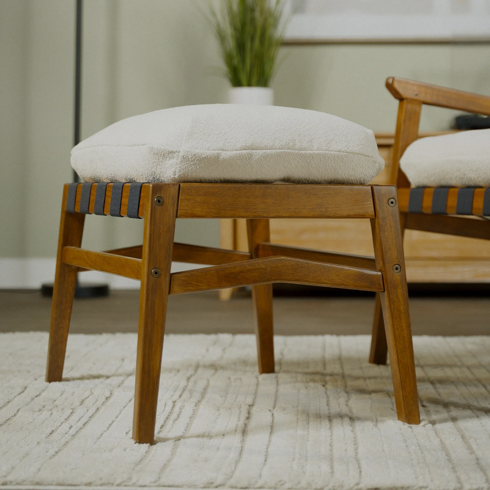 Mid Century Ottoman - Image 43
